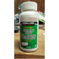 Pain Reliever - Muscle & Back Pain Relief - KirklandBrand - Extra Strenght -  Contains Acetaminophen And Methocarbamel / 1 x 90 Caplets 